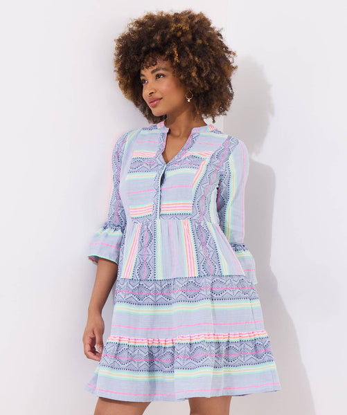 Joe brown Summer Stripe Tunic Dress: Blue / 8