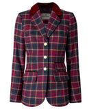 Joe Brown Isla Check Jacket: Berry/Navy / 14