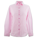 Grenouille Ladies Long Sleeve Pink Cotton Oxford Shirt: uk 10