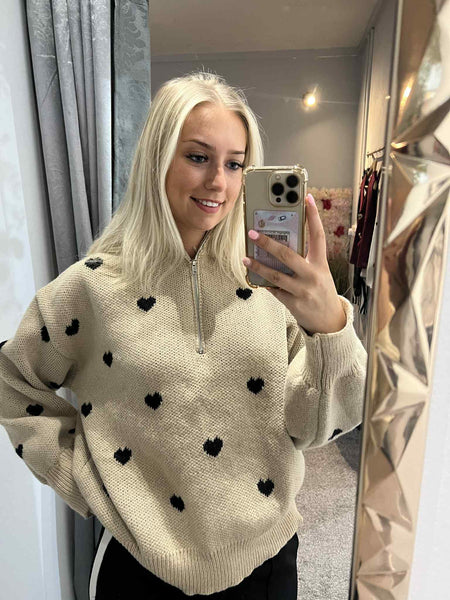 Heart 1/4 zip