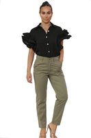 Peg Leg Trousers: Royal Blue / 27 / XL