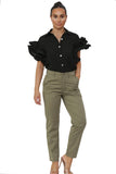 Peg Leg Trousers: Royal Blue / 27 / XL