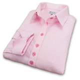 Grenouille Ladies Long Sleeve Pink Cotton Oxford Shirt: uk12