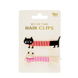 Hair clips (set of 2) - Cats