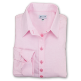Grenouille Ladies Long Sleeve Pink Cotton Oxford Shirt: uk12