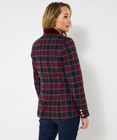 Joe Brown Isla Check Jacket: Berry/Navy / 14