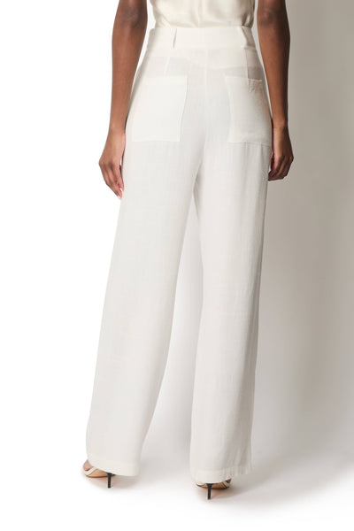 Linen Trousers - White: 14