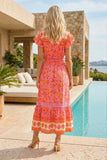 Maxi dress ROSE GARDEN L207: Pink