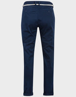 Navy chino style trousers
