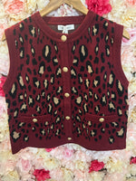 Leopard gold button 8-14