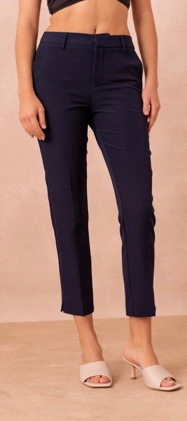 Tailored ankle grazer navy