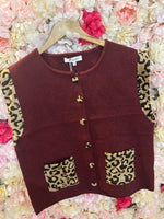 Leopard pocket waistcoat 8-14