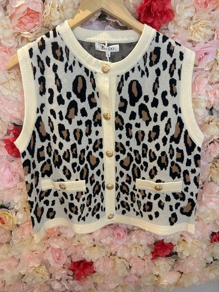 Leopard gold button 8-14