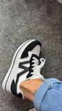 Black white trainers