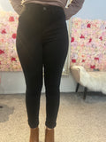 Push up mid rise black jeans