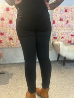 Push up mid rise black jeans