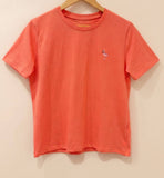 FLAMINGO EMBROIDERED T-SHIRT M235: Rose