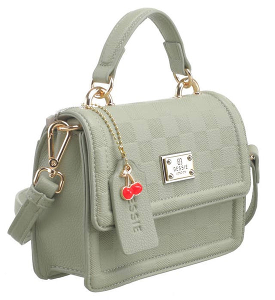 EMBOSSED MULTIWAY WITH CHERRY CHARM: Green