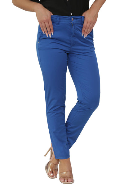 Peg Leg Trousers: Royal Blue / 27 / XL