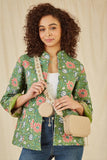 Yumi Beige Quilted Camera Bag With Cross Body Woven Strap: Cream / One Size