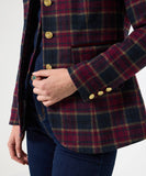 Joe Brown Isla Check Jacket: Berry/Navy / 12